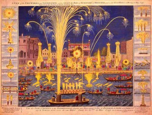 Klevischer Krieg dargestellt mit einem Royal Fireworks